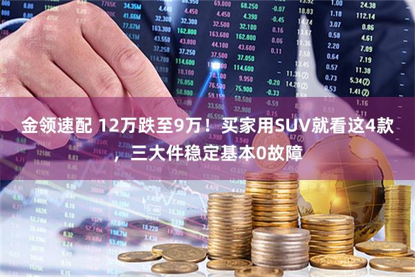 金领速配 12万跌至9万！买家用SUV就看这4款，三大件稳定基本0故障